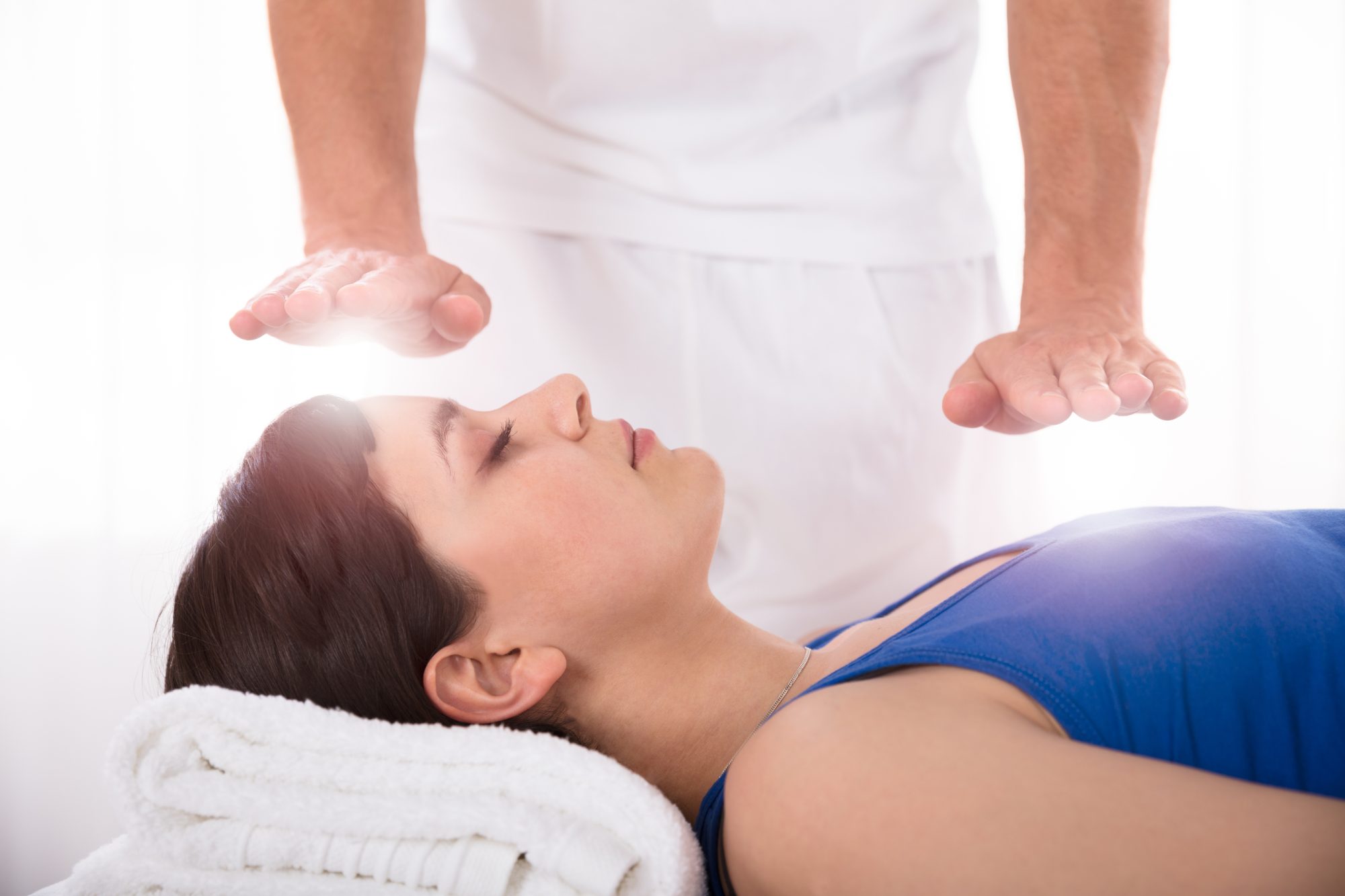 Woman Reiki Healing Treatment