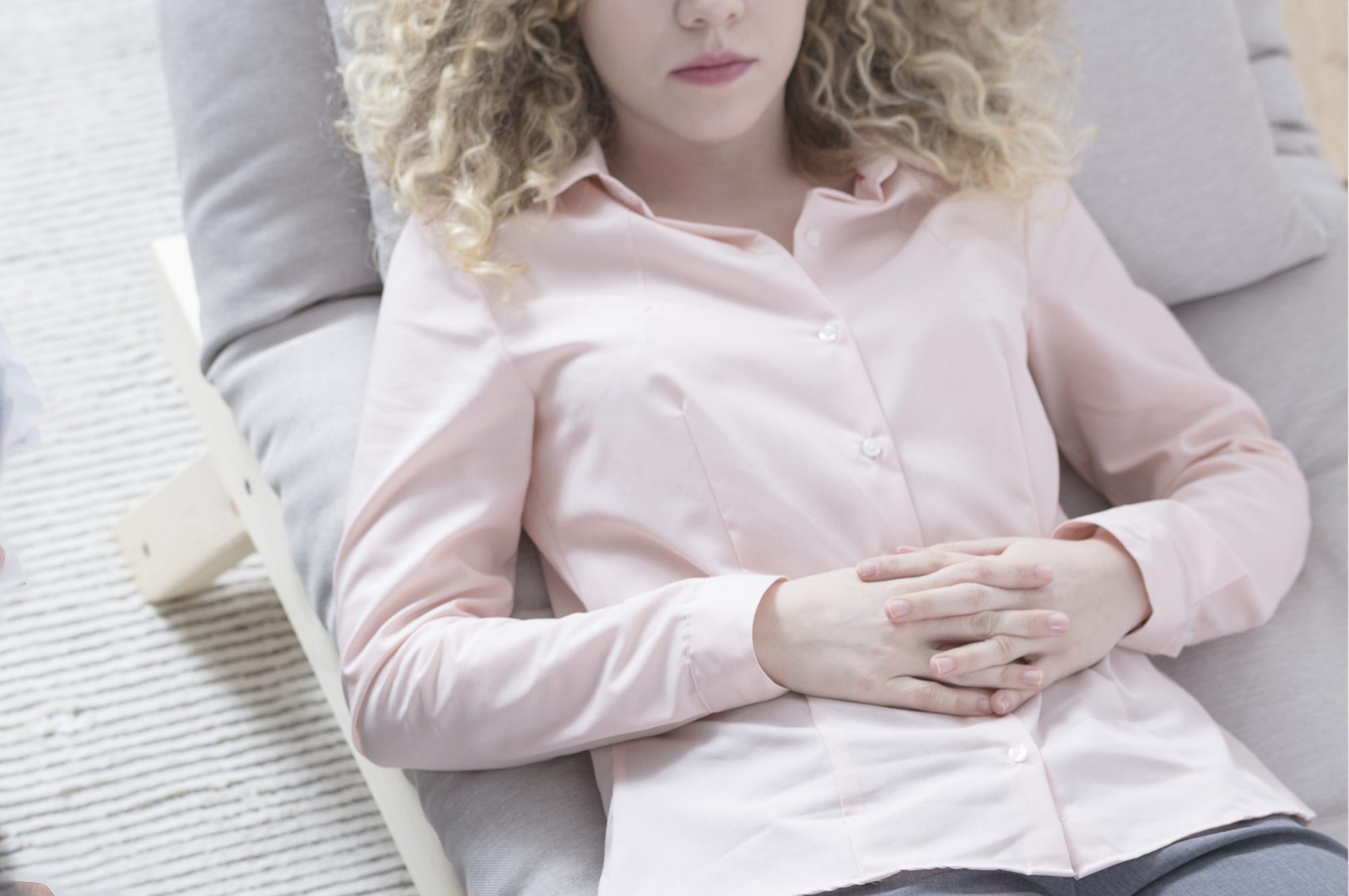 Woman relaxed on sofa